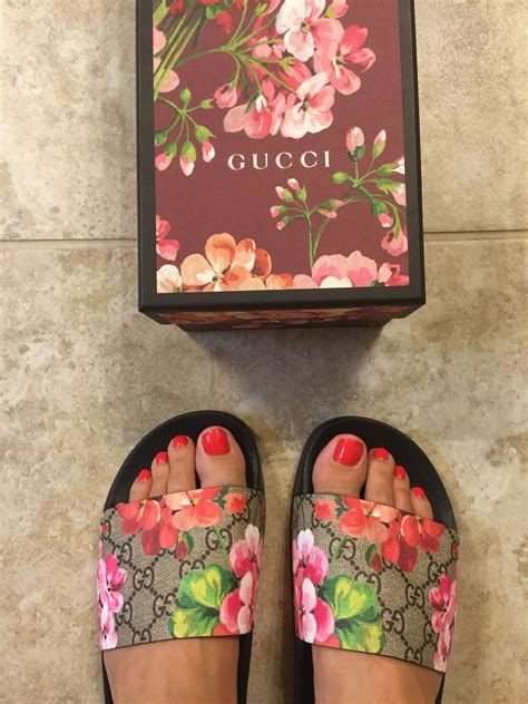 floral slides gucci|gucci floral slides outfit.